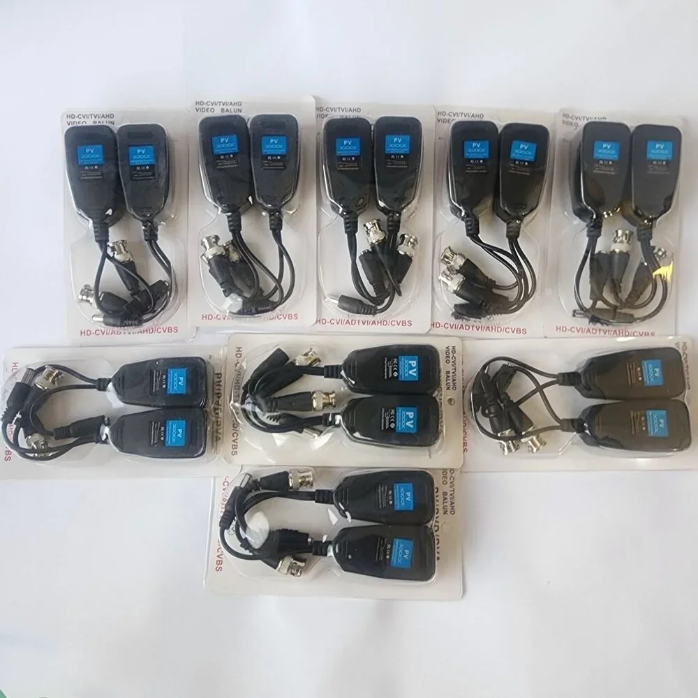 HD-CVI TVI AHD video balun Wire Conection Transmitter Bundle 9 Sets